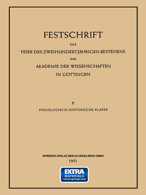 cover image of Festschrift zur Feier des Zweihundertjährigen Bestehens der Akademie der Wissenschaften in Göttingen